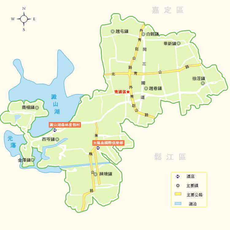 青浦旅游地图